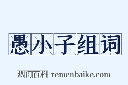 愚小子组词是什么意思的图片